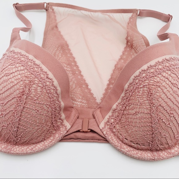 Victoria’s Secret Pink Lace Racerback Demi Bra 34B - Picture 3 of 10